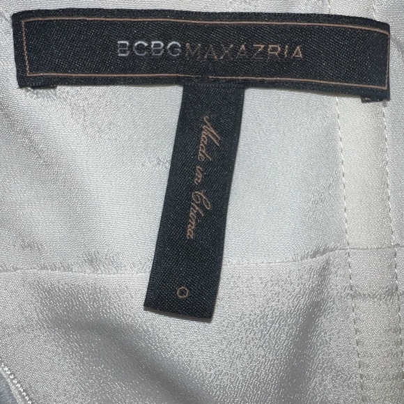 BCBG 100% Silk Shell Camo One Shoulder Evening Prom Full Length Dress, Size 0 - Picture 10 of 11